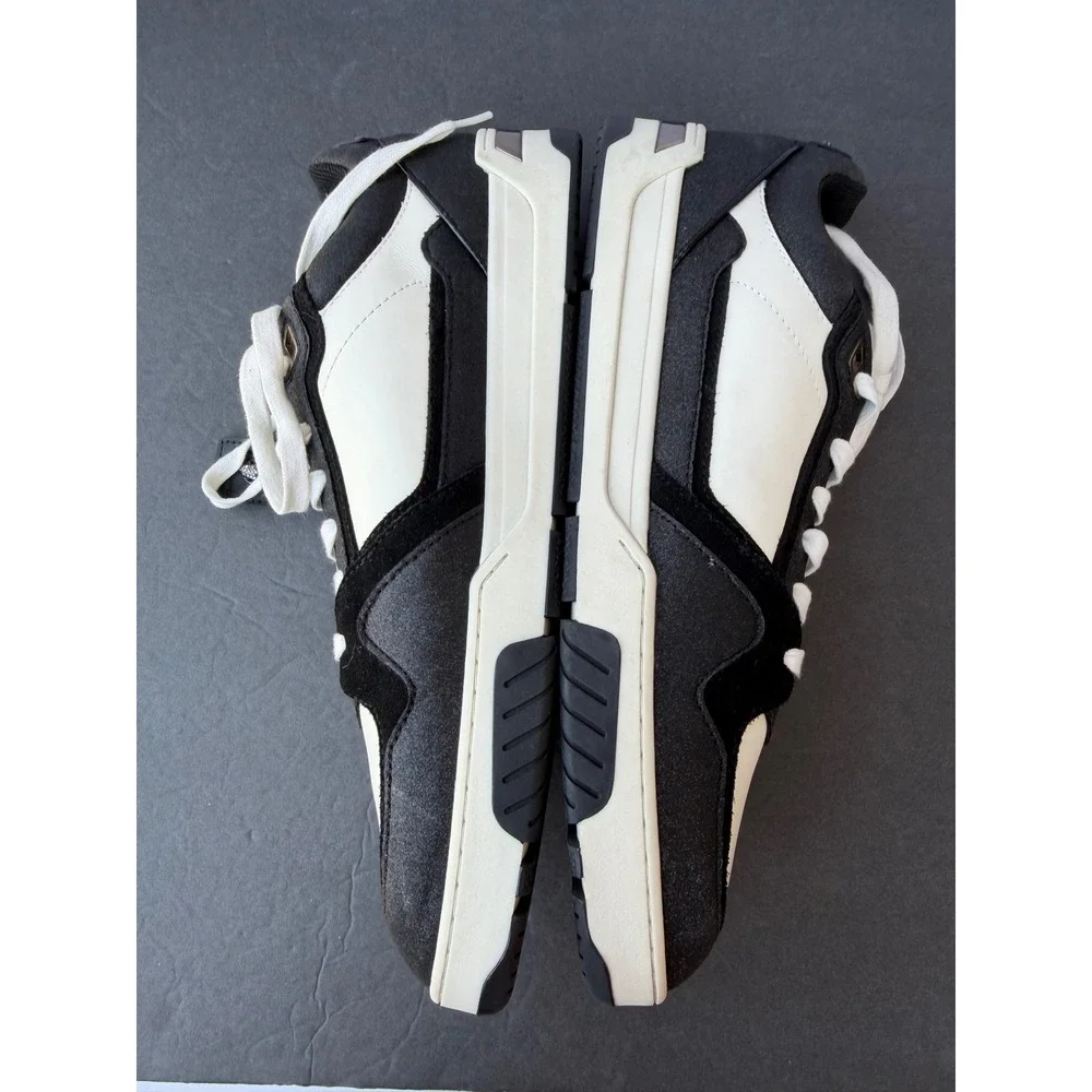 Kurt Geiger London Mens Black Sparkle White Eagle Head New Low Top Sneakers NWOB